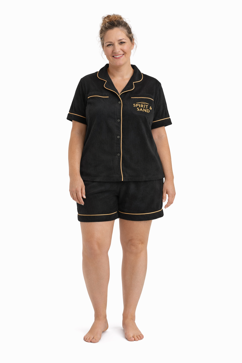 Short Sleeve, Summer Range, Short Pant towelling pyjamas